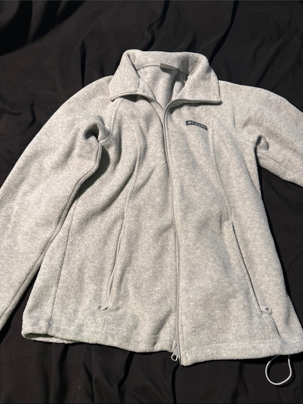 Columbia Light Gray Full-Zip Fleece Jacket